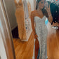 Sparkle Sequin Mermaid Appliques Long Prom Dress Y1251