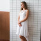 Sexy white homecoming dress with lace S53