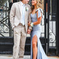 sweetheart neckline bow tied straps prom dress with pleated Y1121
