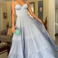 Elegant A-line Blue Long Prom Dress,Charming Evening Dress Y1081