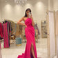 Hot Pink Prom Dress Women Sexy Dresses Elegant Party Dress Y1056