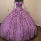 Luxurious Beaded Ball Gown With Flowers Quinceanera Dress Y811