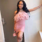 22th Birthday Outfit Dress,Pink Homecoming Dress,Sexy Party Dress ,Black Girls Dress Y864