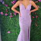 Mermaid V-neck Tulle/Lace Long Prom Dresses with Appliques and Beading Y916