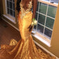 Newly Gold Transparent Velvet Long Train With Appliques Prom Dresses Y891