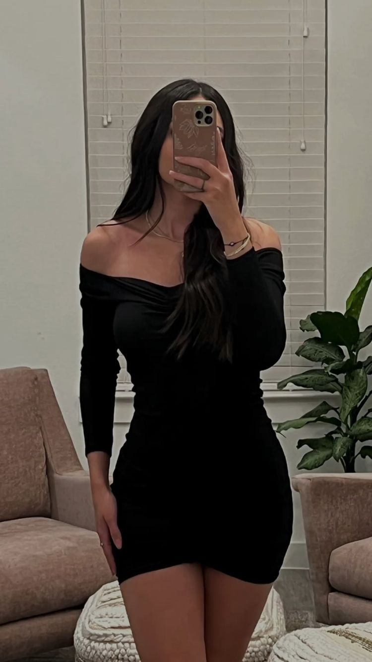 Cute Black Casual Dress,Black Mini Homecoming Dress Y1023