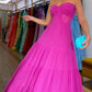 Generous Fuchsia A-line Prom Dress,Charming Evening Dress Y1040