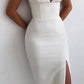 Spaghetti Straps Black /Royal Blue /Pink /White/ Red Simple Prom Dress With Split S26644