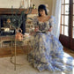 Vintage A-line Print Floral Prom Dress,Chic Summer Holiday Dress Y1749