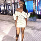 Summer Dress Women New Arrivals Ruffle Off The Shoulder Bodycon Dress Short Homecoming Dress Y657