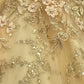 Luxurious Champagne V Neck Quinceanera Dress Princess Dress Champagne Ball Gown Y593