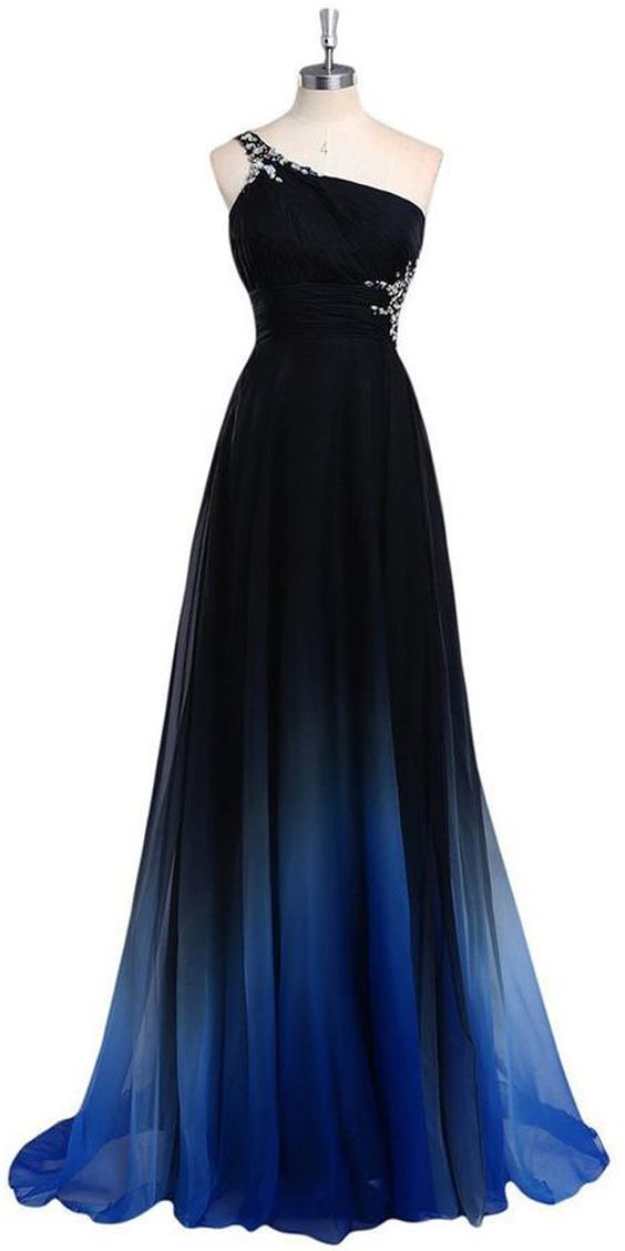 001 Blue Floor-Length/Long A-Line/Princess Off-the-Shoulder Beading Tulle Prom Dresse S25414